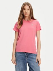 Guess Jeans T-Shirt W4YI10 J1314 Różowy Regular Fit. Czerwone t-shirty Guess Jeans, s, z aplikacjami, z bawełny, bez kołnierzyka, bez ramiączek. Za 89.99 zł.