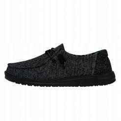 HeyDude Damskie Mokasyny Wendy Sox. Czarne mokasyny Hey dude, bez wzorów, z materiału. Za 179.00 zł.