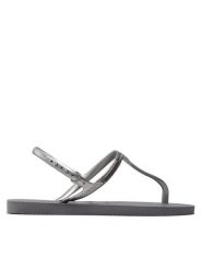 Havaianas Sandały Twist 41447565178 Srebrny. Szare sandały Havaianas, bez wzorów, z tworzywa sztucznego, bez obcasa, na płaskiej podeszwie, bez zapięcia. Za 89.99 zł.