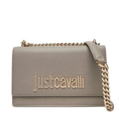 Torebka Just Cavalli. Szare kopertówki Just Cavalli, bez wzorów, wizytowe, bez dodatków. Za 639.99 zł.
