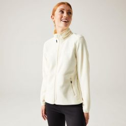 Polar turystyczny damski Floreo IV z suwakiem. Białe bluzy z polaru Regatta, bez wzorów, z polaru, trekkingowe. W wyprzedaży za 139.99 zł.