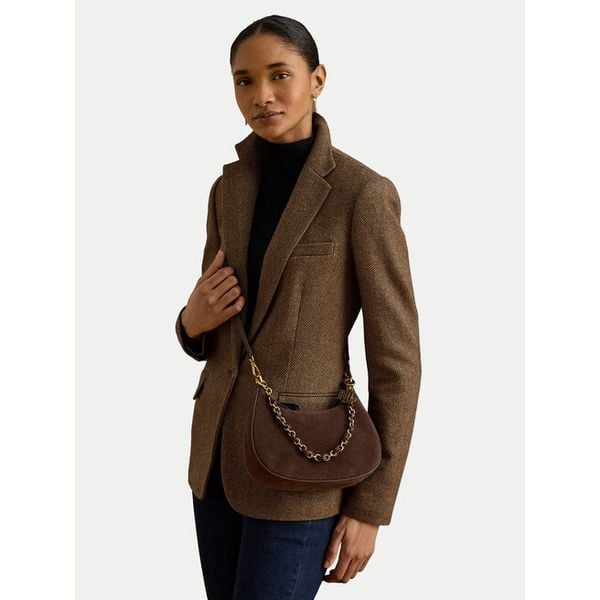 Torebka LAUREN RALPH LAUREN. Brązowe torebki klasyczne Lauren Ralph Lauren, bez wzorów, klasyczne, bez dodatków. Za 1,438.99 zł.