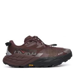 Buty do biegania Hoka. Czerwone buty do biegania HOKA, bez wzorów, z gore-texu, bez zapięcia, do biegania, gore-tex. Za 899.99 zł.