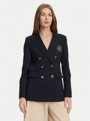 Marella Marynarka Baiocco 2513911024 Granatowy Slim Fit. Niebieskie marynarki i żakiety Marella, bez wzorów, z syntetyku, bez ramiączek. Za 1,189.00 zł.