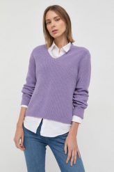 Marc O'Polo sweter bawełniany damski kolor fioletowy. Fioletowe swetry Marc O'Polo, l, bez wzorów, z bawełny, bez ramiączek. Za 469.99 zł.