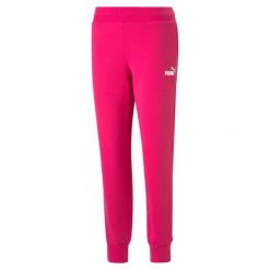 Puma Spodnie Ess 58684196. Czerwone spodnie dresowe Puma, bez wzorów, z dresówki. Za 123.99 zł.