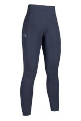 Damskie legginsy jeździeckie z pełną przyczepnością HKM Alice. Niebieskie legginsy HKM, bez wzorów, z materiału, eleganckie. Za 310.50 zł.