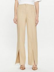 TWINSET Spodnie materiałowe 241TP2562 Beżowy Regular Fit. Brązowe spodnie materiałowe Twinset, bez wzorów, z bawełny. Za 569.99 zł.