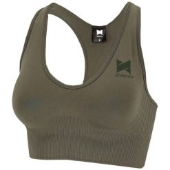 Top sportowy damski Xtreme Sportswear. Zielone biustonosze sportowe XTREME SOCKSWEAR, bez wzorów, z elastanu, na fitness i siłownię. Za 138.99 zł.