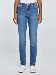 BIG STAR Dżinsy - Slim fit - w kolorze niebieskim rozmiar: W27/L32. Niebieskie jeansy BIG STAR, l, z aplikacjami, klasyczne, z podwyższonym stanem. Za 179.99 zł.