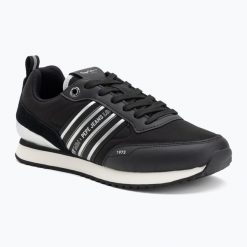 Buty damskie Pepe Jeans Dublin Half. Czarne buty treningowe Pepe Jeans, bez wzorów, z jeansu, bez zapięcia, trekkingowe. Za 249.99 zł.
