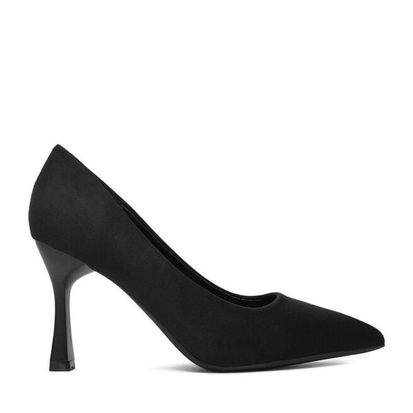 Szpilki JENNY. Czarne szpilki Jenny, bez wzorów, bez obcasa, na szpilce, bez zapięcia. Za 119.99 zł.