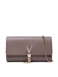 Valentino Torebka Divina VBS1R401G Beżowy. Brązowe kopertówki Valentino, bez wzorów, ze skóry, wizytowe, bez dodatków. Za 269.99 zł.