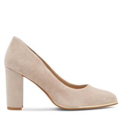 Czółenka Lasocki. Brązowe czółenka Lasocki, bez wzorów, bez obcasa, bez zapięcia. Za 229.99 zł.