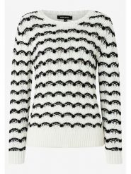 More & More Sweter w kolorze biało-czarnym rozmiar: 44. Białe swetry More & More, bez wzorów, z bawełny, bez ramiączek. Za 140.53 zł.