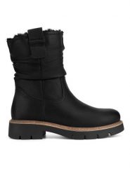 Clara Barson Botki WS6329-02 Czarny. Czarne botki Clara Barson, bez wzorów, bez obcasa, na płaskiej podeszwie, bez zapięcia. Za 125.99 zł.