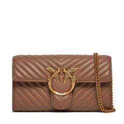 Torebka PINKO. Brązowe kopertówki Pinko, bez wzorów, wizytowe, bez dodatków. Za 1,269.00 zł.