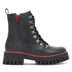 Trapery Lasocki. Czarne traperki Lasocki, bez wzorów, bez obcasa, bez zapięcia. Za 239.99 zł.