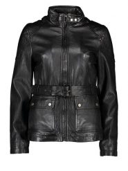 7eleven Skórzana kurtka "Kati" w kolorze czarnym rozmiar: 36. Czarne kurtki 7eleven, bez wzorów, ze skóry, bez kaptura. Za 616.40 zł.