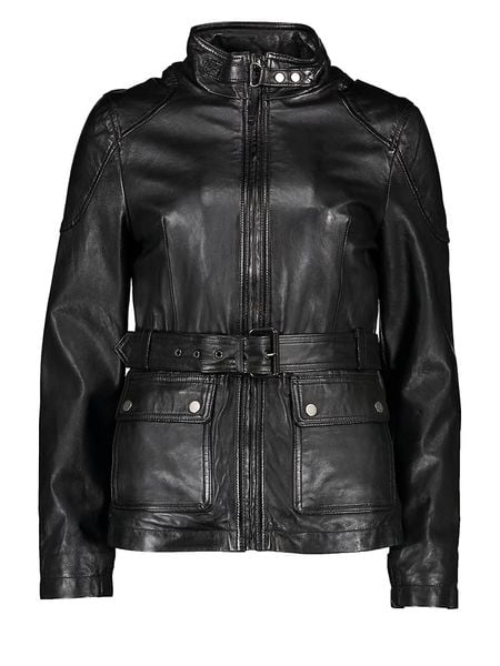 7eleven Skórzana kurtka "Kati" w kolorze czarnym rozmiar: 36. Czarne kurtki 7eleven, bez wzorów, ze skóry, bez kaptura. Za 616.40 zł.