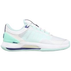 Damskie buty do tenisa Wilson Intrigue Tour. Białe buty treningowe Wilson, bez wzorów, bez zapięcia, na fitness i siłownię. Za 745.50 zł.