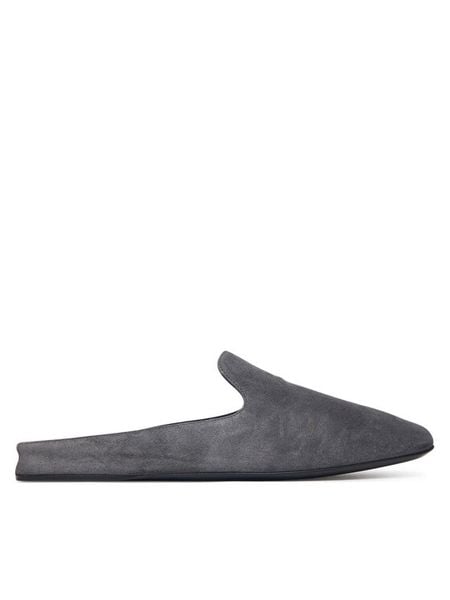 Max Mara Klapki Tessile 2624526051 Szary. Szare klapki Max Mara, bez wzorów, ze skóry, bez obcasa, bez zapięcia. Za 2,109.00 zł.