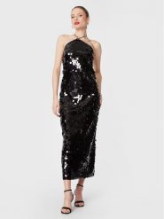 ROTATE Sukienka koktajlowa Big Sequins RT2247 Czarny Slim Fit. Czarne sukienki ROTATE, bez wzorów, z syntetyku, wizytowe, bez kołnierzyka, bez ramiączek. Za 1,079.00 zł.