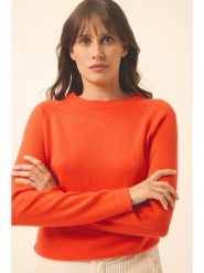 Just Cashmere Kaszmirowy sweter "Jane" w kolorze pomarańczowym rozmiar: M. Pomarańczowe swetry Just Cashmere, m, bez wzorów, z kaszmiru, bez ramiączek. Za 395.31 zł.