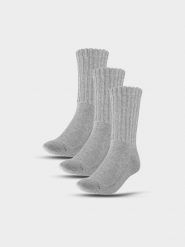 4F Skarpetki casual za kostkę (3-pack) damskie - szare 35-38. Szare skarpetki 4f, bez wzorów, z bawełny. W wyprzedaży za 39.99 zł.