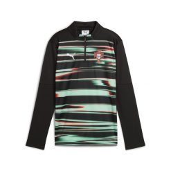 Młodzieżowa bluza przedmeczowa z zamkiem 1/4 Portugalia PUMA Black White. Biała bluzy Puma, m, bez wzorów, bez kaptura, do piłki nożnej. Za 379.00 zł.