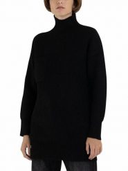 Replay Golf w kolorze czarnym rozmiar: L. Czarne swetry Replay, l, bez wzorów, z wełny, bez ramiączek. Za 273.59 zł.