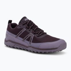 Buty barefoot damskie Xero Shoes Scrambler Trail Low WP Plum. Fioletowe trekkingi XERO SHOES, bez wzorów, bez zapięcia, trekkingowe. Za 637.60 zł.