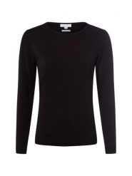 Brookshire Sweter z dzianiny DAmen Kobiety drobna dzianina czarny jednolity, XXL. Czarne swetry brookshire, na jesień, xxl, bez wzorów, z bawełny, bez ramiączek. Za 199.95 zł.