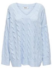 ONLY Sweter w kolorze błękitnym rozmiar: L. Niebieskie swetry ONLY, l, bez wzorów, bez ramiączek. Za 97.05 zł.