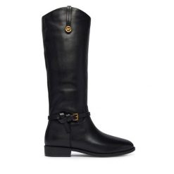 Oficerki MICHAEL Michael Kors. Czarne kozaki MICHAEL Michael Kors, bez wzorów, bez obcasa, na płaskiej podeszwie, bez zapięcia. Za 1,469.00 zł.