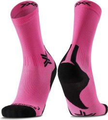 Skarpety unisex X-Socks RUN DISCOVER CREW FLUO PINK/X BLACK P140. Czerwone skarpetki X-Socks, bez wzorów. Za 94.99 zł.