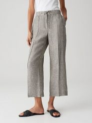 OPUS Lniane spodnie w kolorze szarym rozmiar: 34. Szare spodnie materiałowe Opus, bez wzorów, ze lnu. Za 187.99 zł.