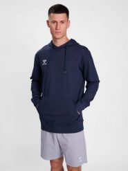 BLUZA Z KAPTUREM HUMMEL HMLGO 2.0 HOODIE. Niebieskie bluzy Hummel, m, bez wzorów, z bawełny, klasyczne, bez ramiączek, z kapturem. Za 241.85 zł.