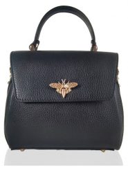 ORE10 Skórzana torebka "Liman" w kolorze czarnym - 22 x 22 x 12 cm rozmiar: onesize. Czarne torebki klasyczne ORE10, z aplikacjami, z materiału, przez ramię, bez dodatków. Za 260.99 zł.