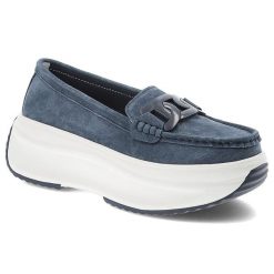 Granatowe Półbuty Filippo Wsuwane Buty Damskie Na Platformie. Niebieskie półbuty wsuwane Filippo, bez wzorów, bez obcasa, na platformie. Za 161.99 zł.