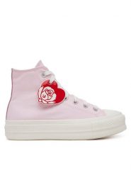 Converse Trampki Chuck Taylor All Star Lift Platform Hearts A13652C Różowy. Czerwone trampki Converse, bez wzorów, z materiału, retro, bez zapięcia. Za 279.99 zł.