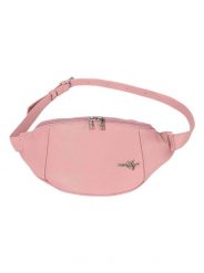 Nerka z metalowymi detalami Priya - Dusty Rose Meatfly. Czerwone nerki i saszetki Meatfly, bez wzorów, z materiału, eleganckie, małe, bez dodatków. Za 152.99 zł.