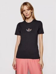 Adidas T-Shirt GN3043 Czarny Standard Fit. Czarne t-shirty adidas, bez wzorów, z bawełny, bez kołnierzyka, bez ramiączek. Za 79.99 zł.