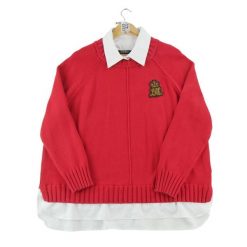 Second life - Kobaltowy sweter dla kobiet - Jak nowy. Czerwone swetry Ralph Lauren, bez wzorów, bez ramiączek. Za 153.32 zł.