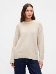 GAP Sweter w kolorze kremowym rozmiar: M. Brązowe swetry GAP, m, bez wzorów, z bawełny, bez ramiączek. Za 194.95 zł.