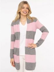 Zwillingsherz Kaszmirowy kardigan w kolorze jasnoróżowo-szarym rozmiar: L. Różowe swetry Zwillingsherz, l, bez wzorów, z kaszmiru, bez ramiączek. Za 459.04 zł.