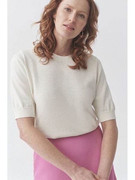 TATUUM Sweter "August" w kolorze kremowym rozmiar: L. Brązowe swetry Tatuum, l, bez wzorów, bez ramiączek. Za 124.95 zł.