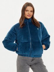 Guess Kurtka puchowa V4BL03 KBXI2 Niebieski Regular Fit. Niebieskie kurtki Guess, xl, z aplikacjami, z puchu, bez kaptura. Za 329.99 zł.