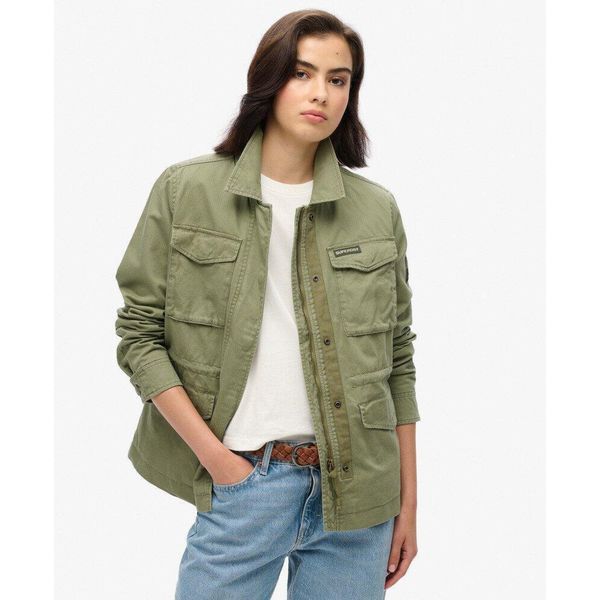 Kurtka Militarna M65 SUPERDRY. Zielone kurtki Superdry, m, bez wzorów, eleganckie, bez kaptura. W wyprzedaży za 363.65 zł.