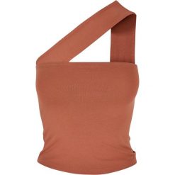 Tank top z ramiączkami duże rozmiary kobieta Urban Classics. Czerwone topy Urban Classics, bez wzorów, bez kołnierzyka, bez ramiączek. Za 110.00 zł.